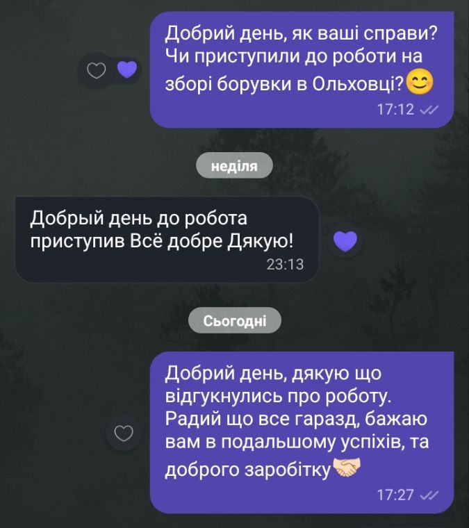 Відгук (скріншот)